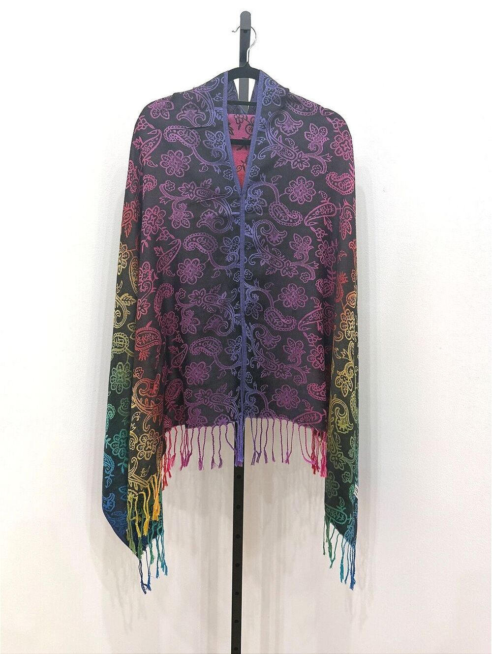 Pashmina 100% Pashmina Rainbow Gradient Shawl Wrap